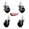 Service Caster 3.5'' Phenolic Wheel Swivel 7/16'' Grip Ring Stem Caster Set 2 Brakes, 4PK SCC-GR20S3514-PHS-TLB-716138-2-S-2 - alternate 4
